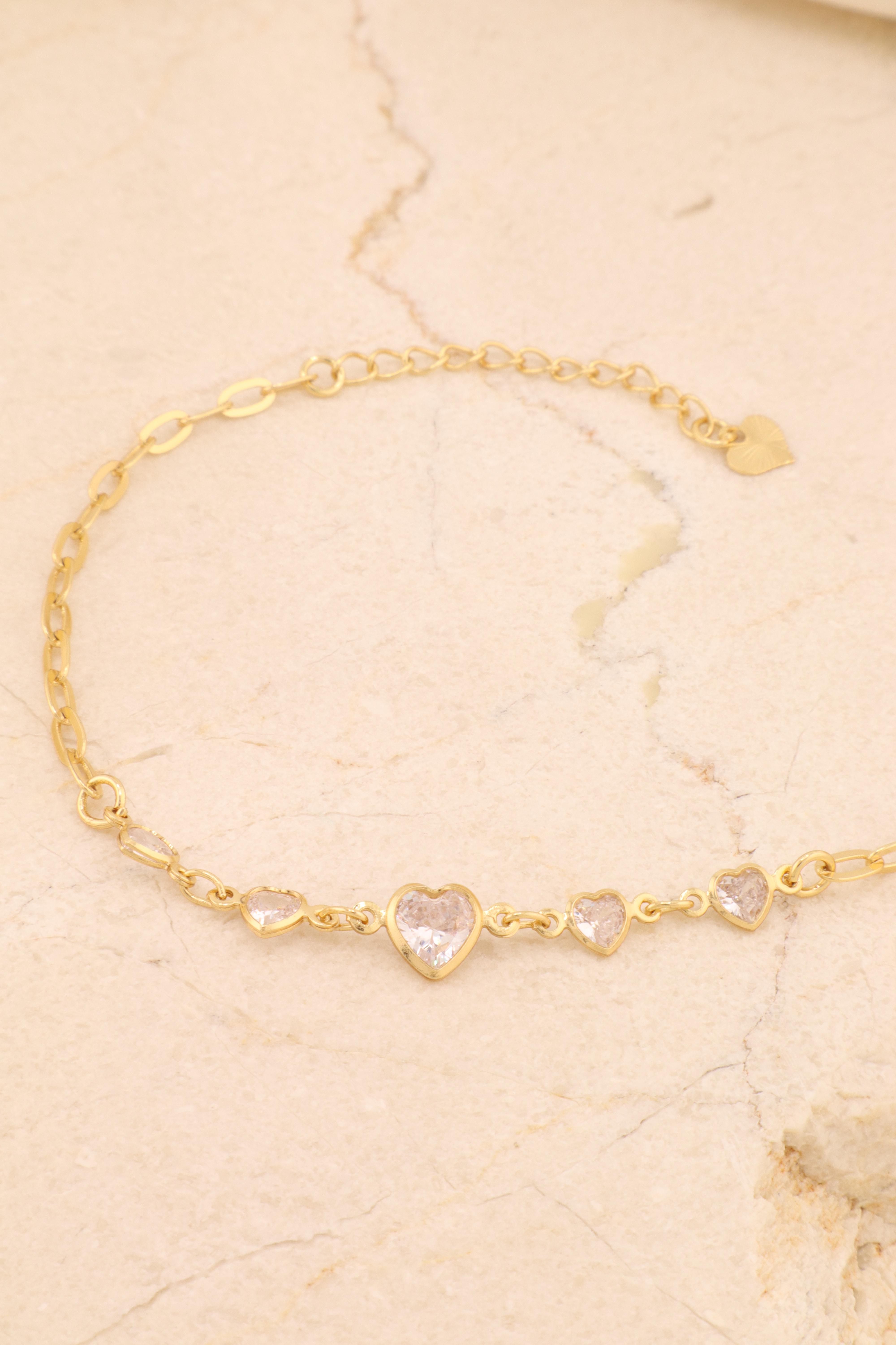 PULSEIRA PONTO DE LUZ CORAÇÃO 19CM