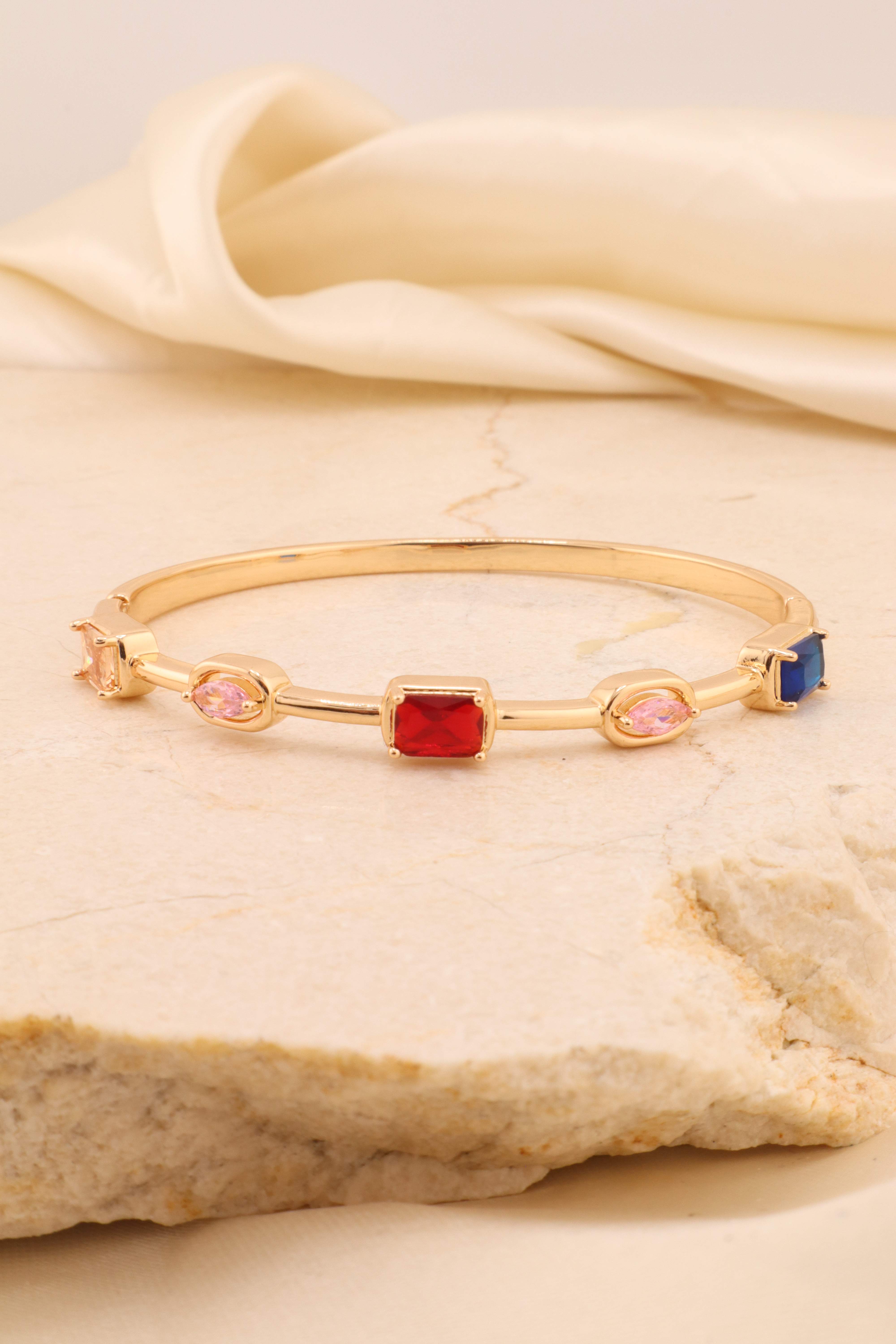 BRACELETE PEDRAS COLORIDAS