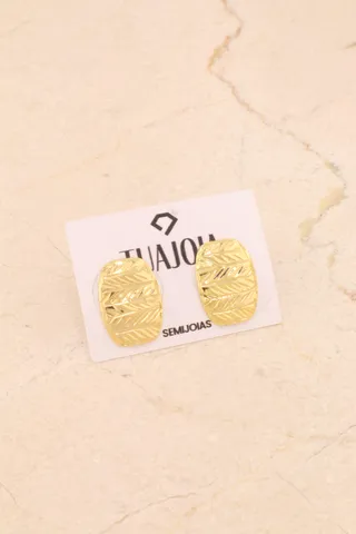 BRINCO RETANGULAR FAIXAS DIAMANTADAS