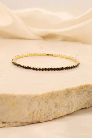 PULSEIRA RIVIERA PRETA ELÁSTICA