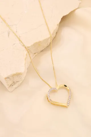 COLAR CORAÇÃO DETALHES ZIRC