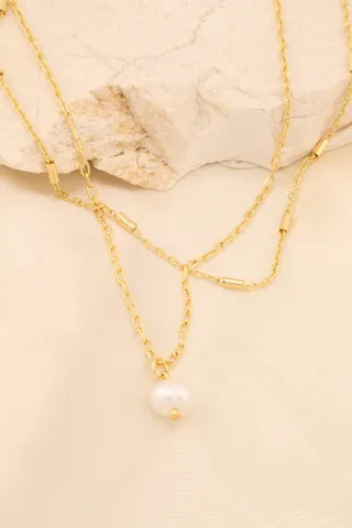 CHOKER DUPLA COM PÉROLA