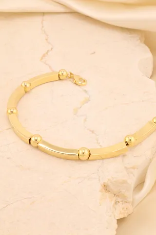PULSEIRA CANUTILHOS CURVOS E ESFERAS 6MM