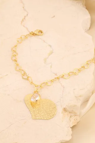 PULSEIRA CORAÇÃO EU TE AMO E ZIRCÔNIA CRISTAL