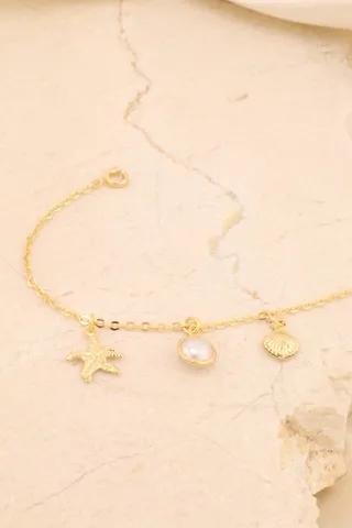 PULSEIRA PÉROLA /CONCHA/ESTRELA MAR