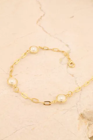 PULSEIRA ELO CARTIER 4 PÉROLAS