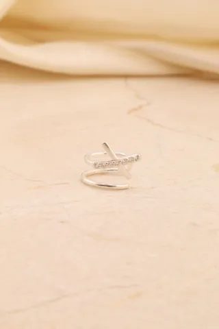 PIERCING ZIRCÔNIA PRATA 925