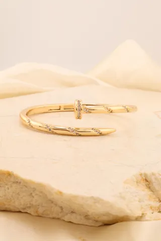 BRACELETE PREGO DETALHES ZIRC. ABERTO