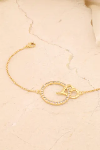 PULSEIRA CÍRCULO COM CORAÇÃO LISO