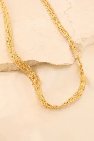 CHOKER TRANÇADA 5 PONTAS